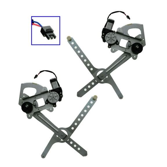 TRQ Power Window Regulators w/ Motors Front LH & RH Pair for Chevy GMC Cadillac WRA50143 Fits select: 1988-2000 CHEVROLET GMT-400, 1995-2000 CHEVROLET TAHOE