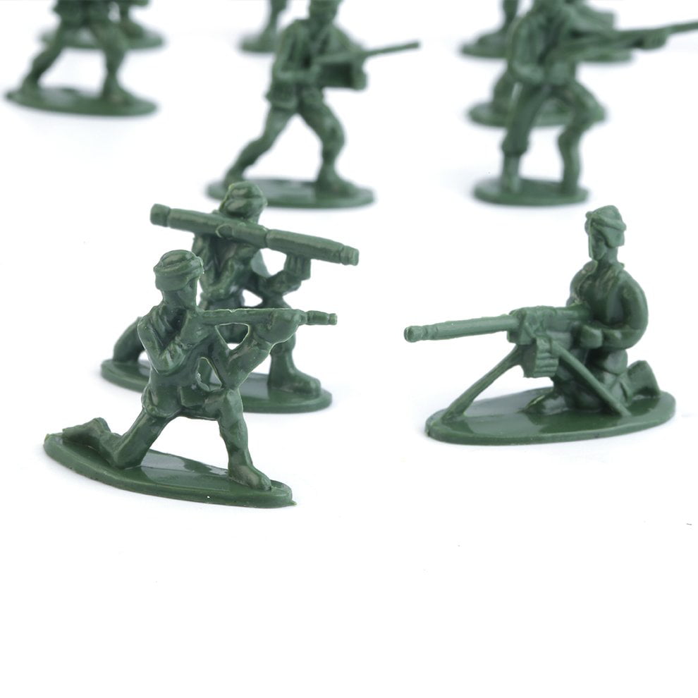 100pcs/Pack Military Plastic Toy Soldiers Army Men Figures 12 Poses Gift PA 