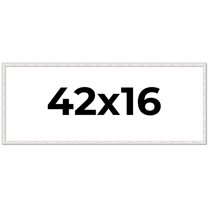 42x16 Frame White Real Wood Picture Frame Width 0.75 inches | Interior Frame Depth 0.5 inches |