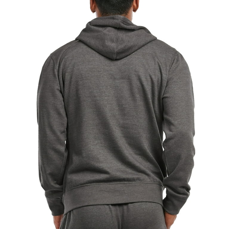 Men's Lightweight Fleece Pullover Hoodie (XL, Charcoal Grey