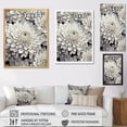 thumbnail image 4 of Designart "Ethereal Whiteness: Magical White Chrysanthemums II" Chrysanthemums Floater Framed Canvas Art Print, 4 of 5