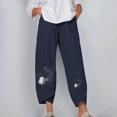 thumbnail image 1 of SMihono Pantalon en Lin pour Femmes Mode Grande Taille Décontracté Ample avec Poches, jusqu'à 65 % de Réduction!, 1 of 5
