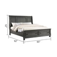 thumbnail image 4 of Jackson Modern Style 5PC Queen Bedroom Set Made with Wood & Rustic Gray Finish, 4 of 19