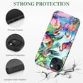 thumbnail image 2 of Flamingo Tropical Flowers Leaves pattern is suitable for women and men. It does not fade, and the bumper is soft and flexible. The shock-absorbing ultra-thin phone case is suitable for iPhone, 2 of 4