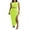 Fluorescent Green, variant on Lnzyyephy Women Summer 2 Pieces Outfits Solid Color Crew Neck Sleeveless Tank Tops Wrapped Hip High Slit Long Skirts Set