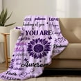 thumbnail image 2 of Inspirational Blanket You are Awesome Positive Thoughts Throw Blanket Get Well Soon Gifts for Women Men 50"X40", 2 of 5