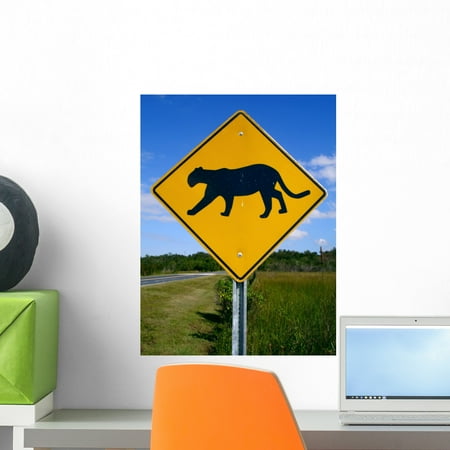 Panther Crossing Road Sign Florida Wall Mural Decal By Wallmonkeys Panther Crossing Road Sign Florida Wall Mural Decal By Wallmonkeys Vinyl L And Stick Graphic 18 In H X 14 W