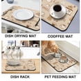 thumbnail image 4 of Exquisite Diatom Mud Coffee Mat - 19.5x12in Typography Print, High Absorbency Ideal for Coffee Maker & Espresso Machine Spills, Coffee Drying Mat Superior Protection for Countertops, 4 of 7