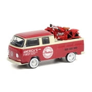 Greenlight Collectibles Club Vee-Dub Series 13 - 1968 Volkswagen Type 2 Double Cab with 1920 Motorcycle