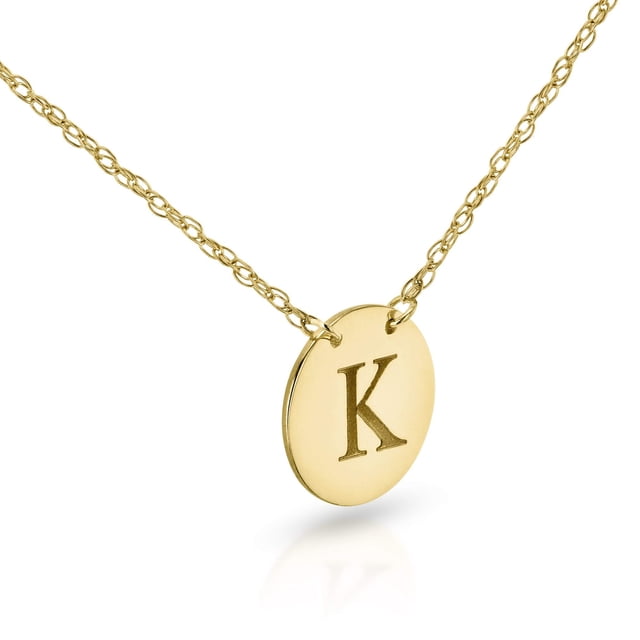 Kobelli Personalized Initial Pendant 14k Yellow Gold (Letter P)