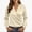 Beige, variant on Women’s Wrap V Neck Satin Blouse, Long Sleeve Elegant Fitted Pullover Shirt, Dressy Silky Top for Office Commute Business and Evening Party Occasions Brown S