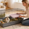 thumbnail image 7 of Large Rabbit Litter Box Trainer, Potty Corner Toilet Pet Pan for Adult Hamster, Ferret, Galesaur, Bunny and Other Small Animals, Easy Clean Cage Litter Tray,Pink, 7 of 7