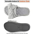 thumbnail image 4 of Women's Memory Foam Open Toe Slide Slippers with Adjustable Strap and Cozy Terry Lining, 4 of 6