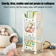 thumbnail image 6 of Xuniizn Rolling Cart Small Storage Cart – 3 Tier Rolling Utility Carts with Wheels, Multi-Purpose Utility Organizer for Kitchen, Bathroom, Bedroom, and Office, 6 of 7