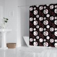 thumbnail image 2 of Black Baseballs and Hearts Pattern Shower Curtain 72"x72" ,Bathroom Decorative Shower Curtains Set with 12 Hooks,Modern Waterproof Washable Shower Curtain, 2 of 6