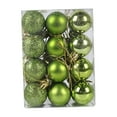 thumbnail image 2 of Cheapark 24-Piece Christmas Tree Ornaments - Bright Sparkling Powder-Coated Plastic Colored Balls & Small Pendants, Festive Holiday Decor, 2 of 6