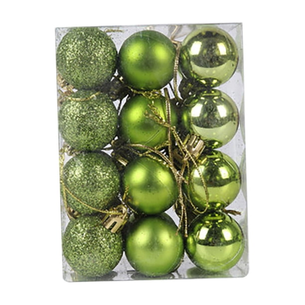 Xihbxyly Adornos Navideños, 24 Bolas de Plástico Brillantes, Decoraciones Navideñas Coloridas, Diseños Llamativos, Decoración Festiva para El Hogar, Uso En Fiestas y Bodas, Duraderos y Versátiles.