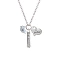 thumbnail image 2 of Delight Jewelry Silvertone Little Bird Initial - A - Always My Mother Bar Zoe Necklace, 2 of 4