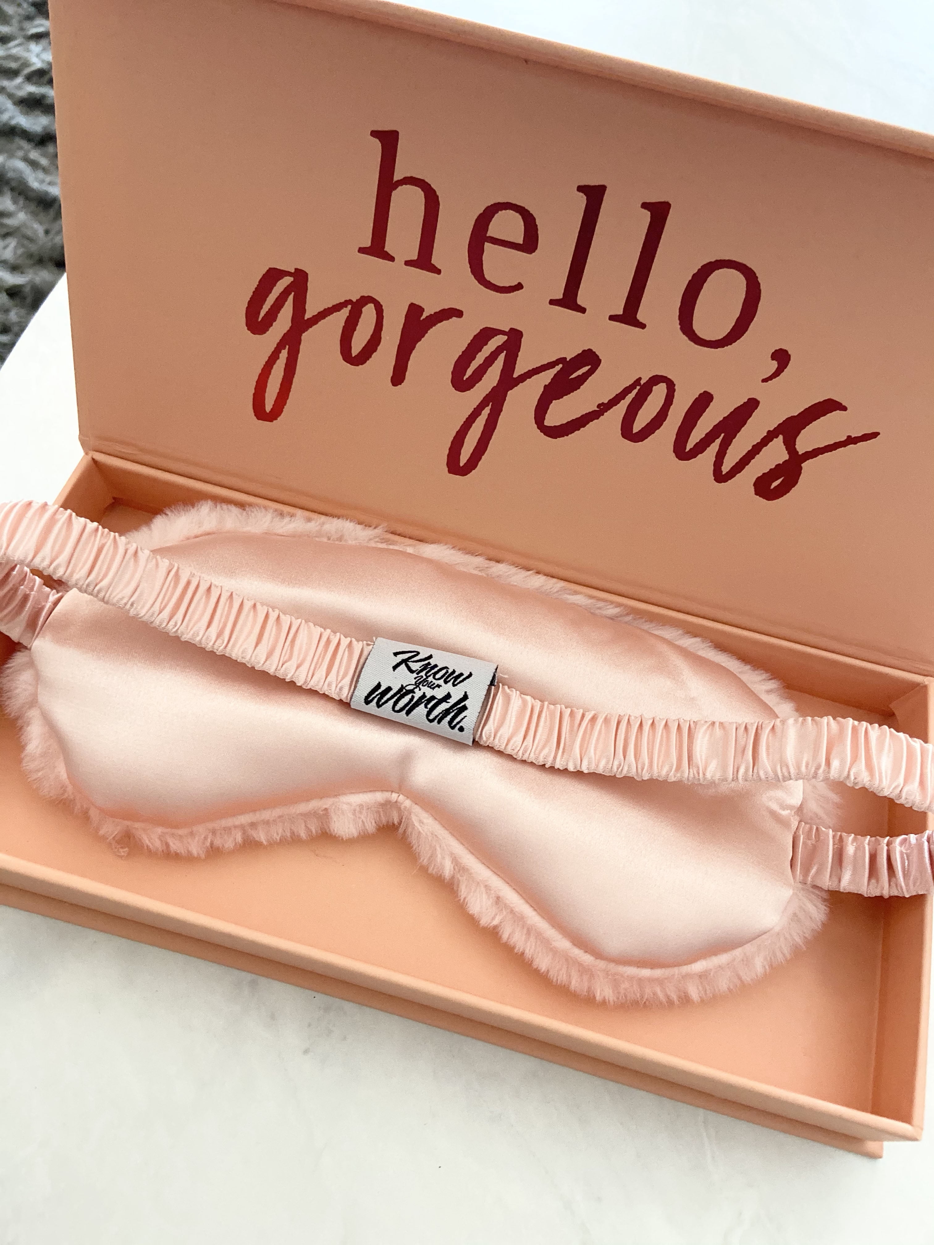100% Mulberry Luxury Silk Sleep Eye Mask + Gift Box - Perfect Gift for Her - Know Your Worth Brand