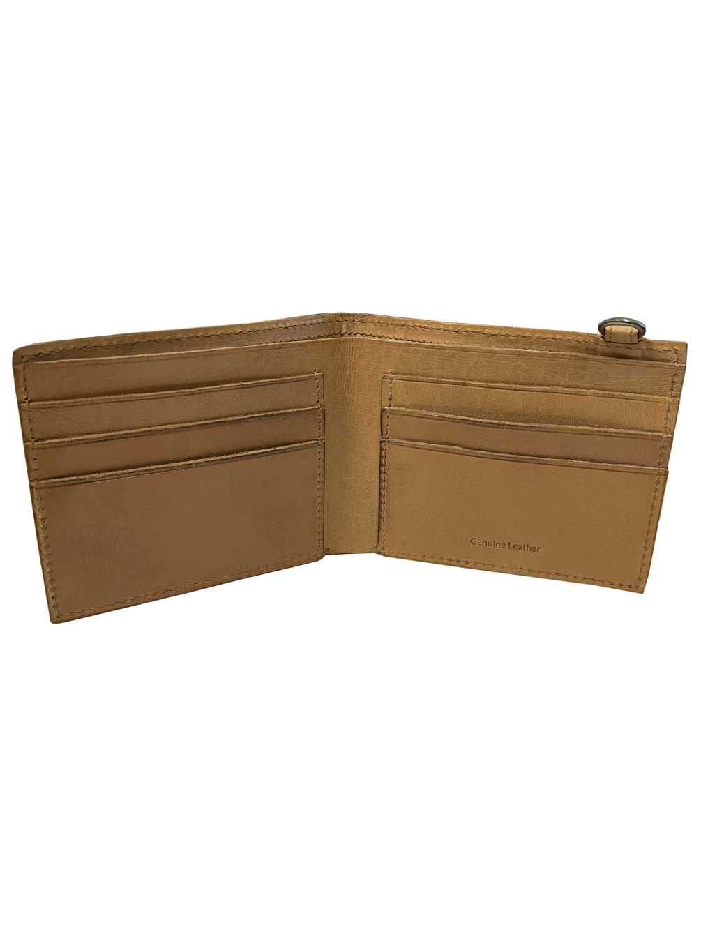 Harley-Davidson Men's Traditional B&S Bi-Fold Genuine Leather Wallet - Natural, Harley Davidson