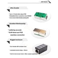 thumbnail image 4 of Paquete de 2 acopladores Rj45 acoplador de Cable Ethernet conector Lan en línea Cat7/Cat6/Cat5E adaptador extensor de Cable Ethernet hembra a hembra Ormromra CZDZ-HY3, 4 of 6