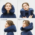 thumbnail image 2 of Almohada inflable en forma de U para viajes al aire libre, almohada cervical portátil multifuncional, almohada para el cuello para la siesta, avión, tren, 2 of 5
