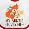 thumbnail image 4 of Inktastic Auntie Loves Me Woodland Fox Boys or Girls Baby Bib, 4 of 4