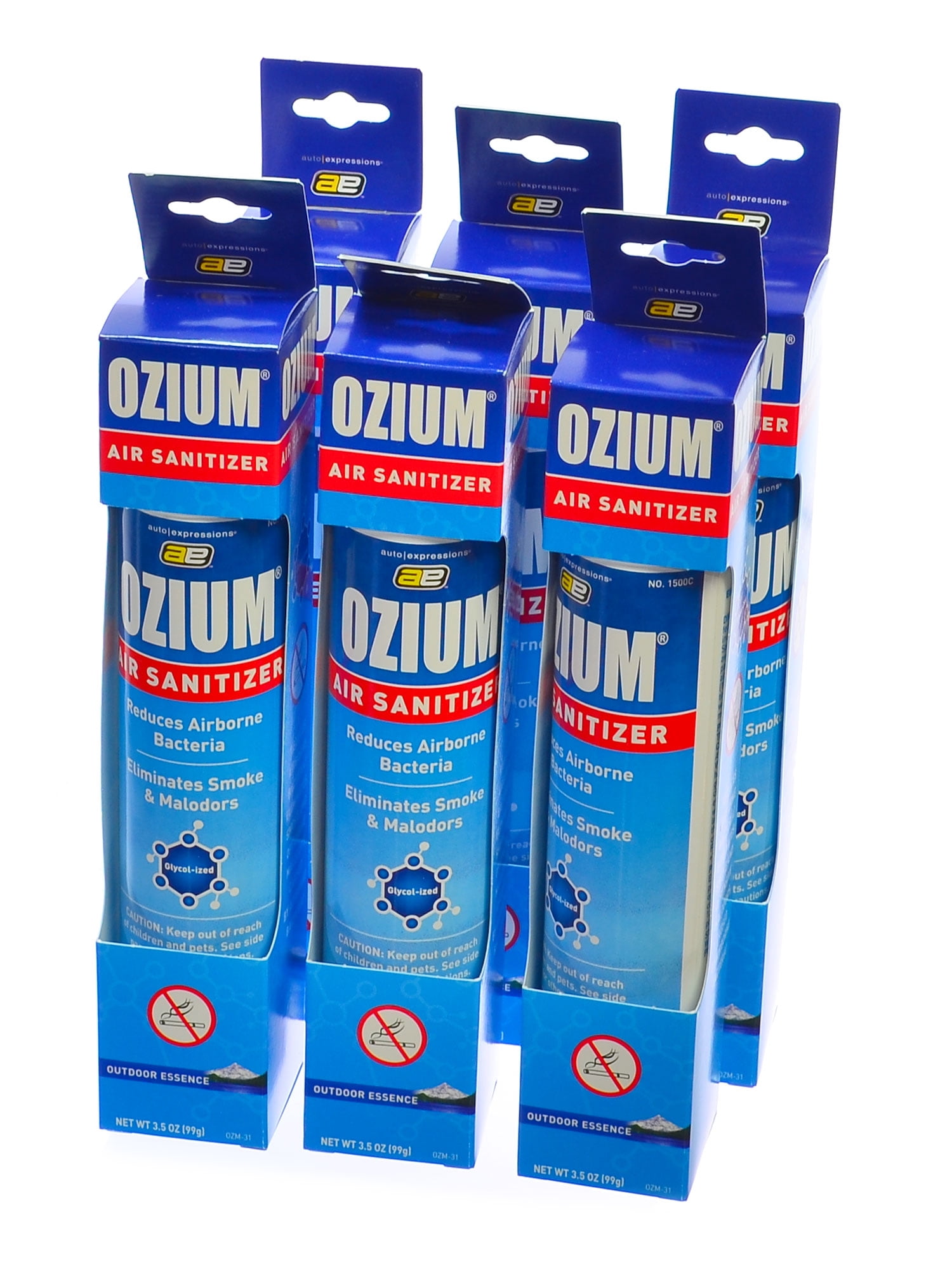 Ozium Smoke & Odor Eliminator Air Sanitizer / Freshener 3.5oz Outdoor Essence (Pack of 6