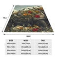 thumbnail image 3 of Fuzoiu Floral Rhino With Birds Print Ultra-Soft Micro Fleece Blanket,All Seasons Flannel Throw, Lightweight Blanket for Bed, Sofa, Couch, Movie Night, Camping, and Travel-40"x30", 3 of 7