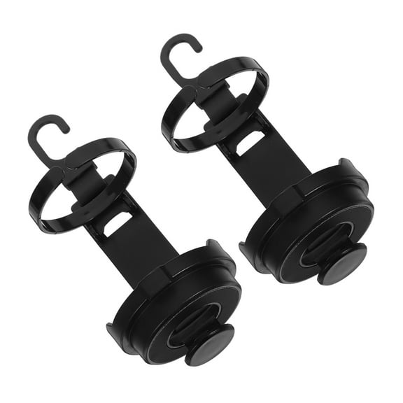 Hytrove Car Cup Holder Sleek Black Abs 2Pcs