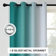 thumbnail image 3 of Yipa 1-Piece Grommet Thermal Insulated Blackout Window Curtain Gradient Color Room Darkening Curtain Eyelet Ring Top Window Drape For Living Room,Bedroom Dark Blue W:54"x L:72", 3 of 5