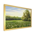 thumbnail image 2 of Spring Trees By The Flowers and Meadows 32 in x 24 in Framed Painting Canvas Art Print, by Designart, 2 of 4