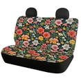 thumbnail image 4 of Binienty Red Floral Car Seat Cover Auto Accessories Interior 4Pcs, Front Seat Protector, Auto Seat Rear Split Bench Cover Universal Automotive Seat Cover Accessories, 4 of 6