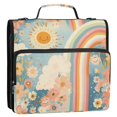 thumbnail image 5 of FORMRS Zipper Binder with Shoulder Strap 2-inch Ring 500 Sheet Capacity File Bag, Beige Rainbow Clouds, 5 of 5