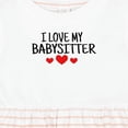 thumbnail image 4 of Inktastic I Love My Babysitter Girls Baby Dress, 4 of 5