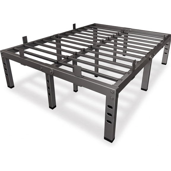 Sailvan Queen Size 14'' Metal Platform Bed Frame with Large Under Bed Storage Space and Non-Slip Stoppers, Heavy Duty Mattress Foundation, No Box Spring Needed, No Noise