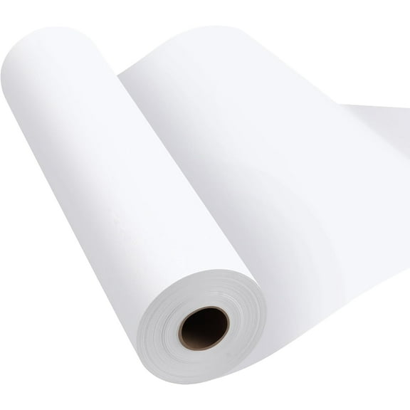 Craft Paper Roll 15''×2400'', Industrial-Grade Kraft Paper Roll, White Easel Paper Roll for Kids for Moving, Gift Wrapping, Wall Art, Table Runner, Floor Covering, Packing, Bulletin Board Paper