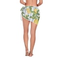 thumbnail image 3 of Beach Mini Dress Lemon Slice and Leaves Swimsuit Coverup for Women Swimwear Cover Ups Short Triangle Beach Skirt S, 3 of 8