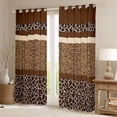 thumbnail image 2 of Erosebridal Western Curtains & Drapes 2 Panels 42"Wx63"L,Wild Animals Skin Curtains Hair Spot Print Blackout Curtains,Abstract Animal Hide Patchwork Brown Western Bedroom Decor, 2 of 6
