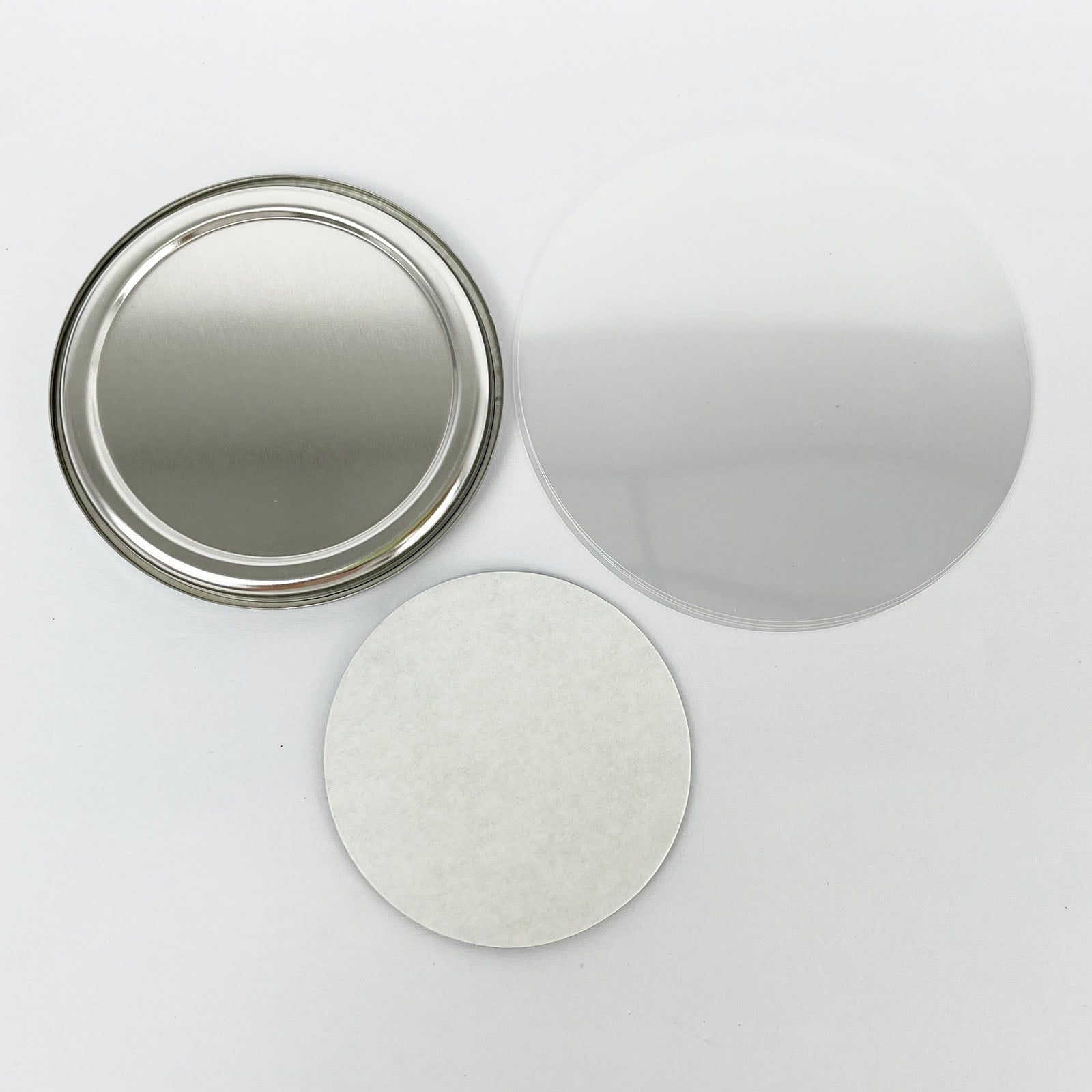 INTSUPERMAI Round 58mm Rubber Fridge Magnetic Button Badge 100 Sets/Pack
