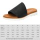 thumbnail image 2 of Zapatillas Sandalias planas para mujeres sin deslizamiento para viajar al aire libre (40) Negro, 2 of 8