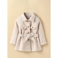 thumbnail image 2 of ZAXARRA Kids Girl Jackets Solid Color Long Sleeves Button Closure Coat, 2 of 9