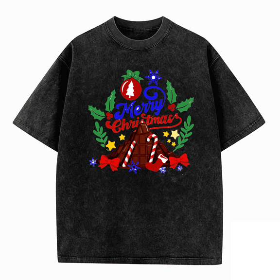 MerryChristmas, Graphic Tee Shirt Men' Crew Neck Short Sleeve, Sizes S-3XL