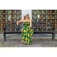 thumbnail image 2 of LA LEELA Women's Beach Casual Slit Maxi Strapless Dresses Summer Tube Dress One Size Ebony, Floral, 2 of 4