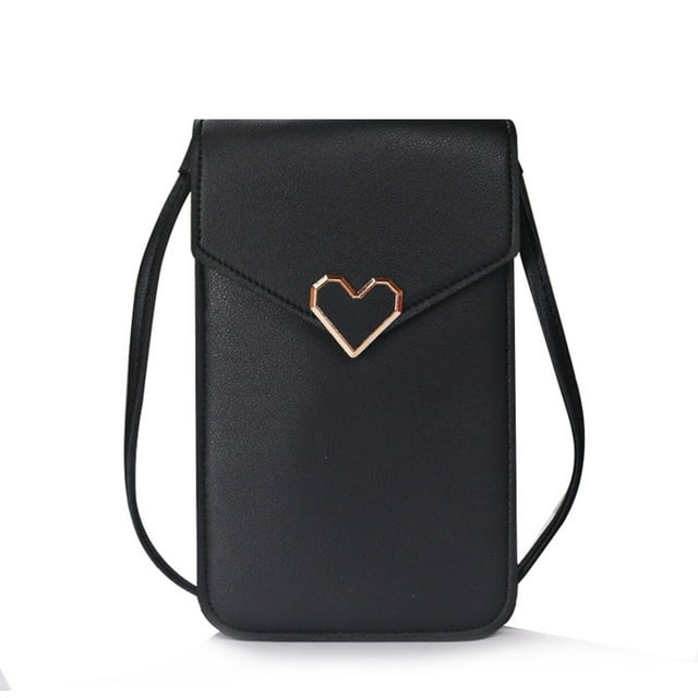 Women Touchscreen Phone Bags, Mini Leather Mobile Phone Crossbody Bags Shoulder Handbag Wallet With Credit Card Slots