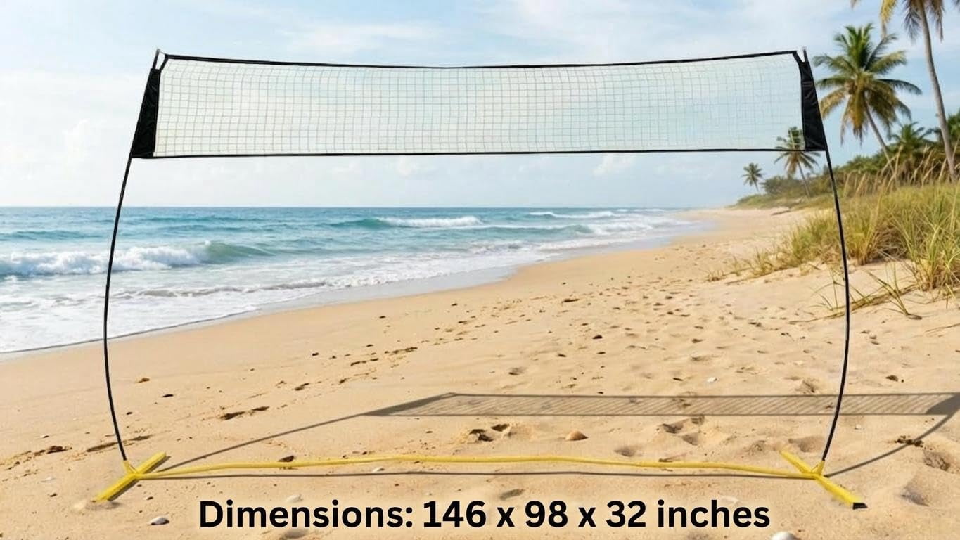 8x11 FT Portable Volleyball Practice Net, Adjustable 6.5-8 FT Height Training Net with Carry Bag for Backyard, Gym & Court