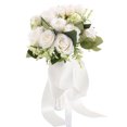 thumbnail image 3 of Ramo de novia, ramo de novia romántico, ramo de novia de rosas artificiales, adorno de ramo de dama de honor, 3 of 5