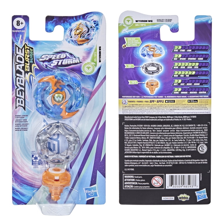 Beyblade Burst Surge Speedstorm Wyvron W6 Spinning Top Single Pack