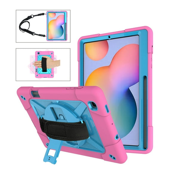 Galaxy Tab A 8.4 Case 2020,Hybrid Shockproof Rugged Heavy Duty Full-Body Drop Protection Stand Kids Case with Shoulder Strap for Galaxy Tab A 8.4" 2020 SM-T307/T307U ,Rose Blue