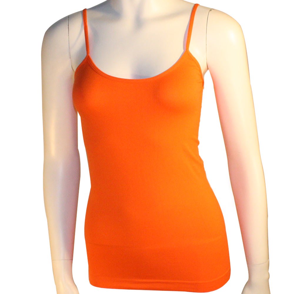 CCTX - Women's Basic Stretch Camisole Tank Top Spaghetti Strap Long Cami Plain One Size